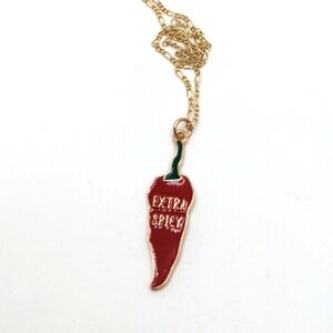 'Extra Spicy' Red Pepper Pendant Necklace